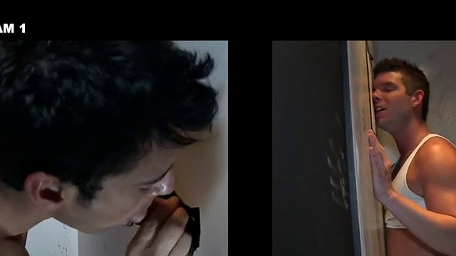 Gloryhole str8 tricked into gay blowjob and he enjoys it