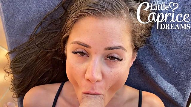 Little Caprice Takes Hardcore Creampie in Blowjob POV