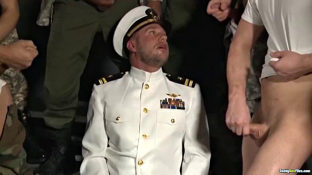 Army men proceed with taking down their uniforms to fuck a lot