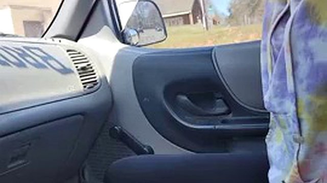 Cute teen eagerly sucks cock to cum in the car