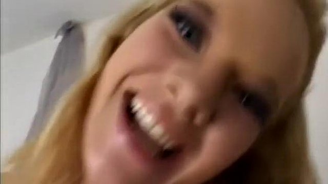 Rough fucked blonde hottie takes cock deep in her pussy