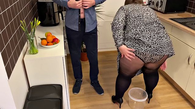 My mother-in-law helped me pee, then she sucked my dick, bent over and started masturbating
