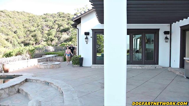 Curvy Payton Preslee chupa e fode o pau grande de seu namorado ao ar livre