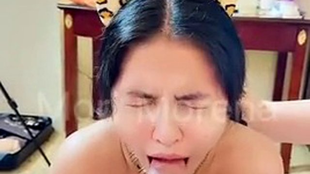 Pinay student teen tries to swallow her classmate's big cock