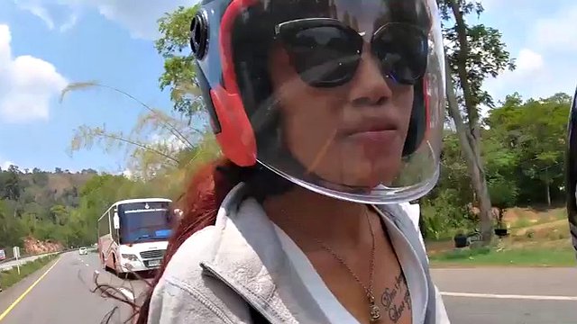 Big butt Thai amateur teen girlfriend hot sex in public in a coffee shop