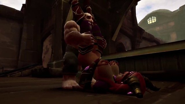 Bir cüce, Warcraft'taki elf parodisiyle eğleniyor