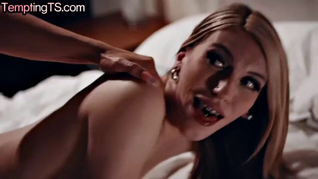 Naughty trans penetrated by wild shelady in anal hole