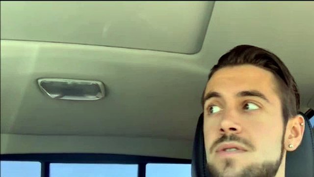 guy masturbates in the car