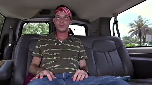 Drugged guy Str8 gets gay blowjob for money in outdoor van
