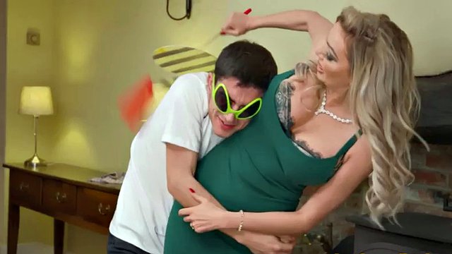 Big boobs MILF rides little guy after blow and handjob