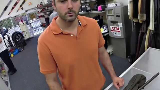 Gay pawn facial ass fucked in office threesome by pawn shop owners