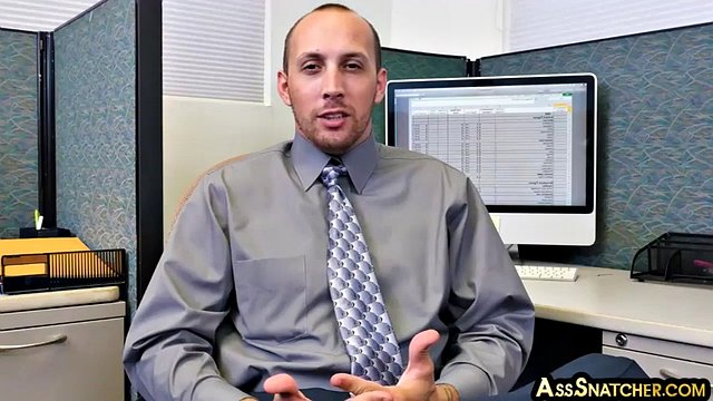 Handsome boss demands a threesome in the office between him and colleagues