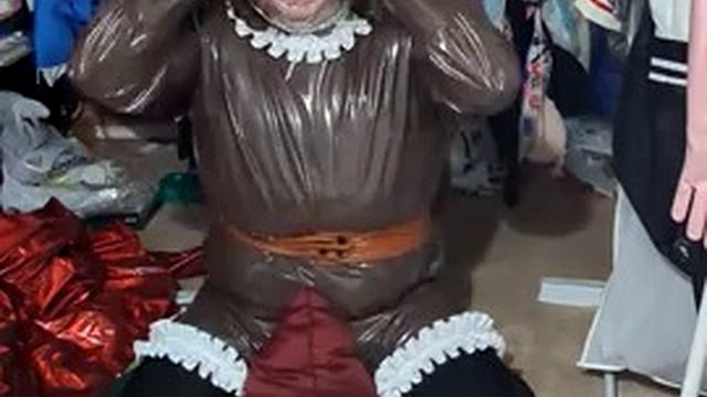 Desperate Full Diaper Brown PVC Eevee Sissy Maid Breathplay Hump Inflatable Tail