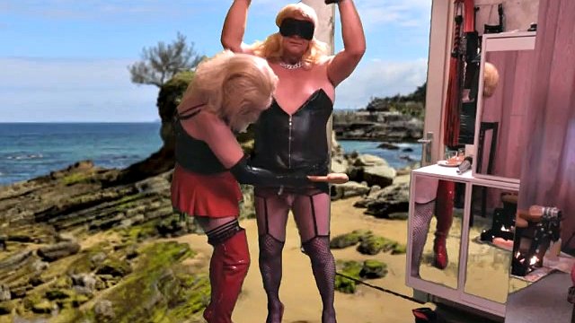 Worship of Marina Red Boot, a good spanking and a lot of ridicule from Mrs. Samantha