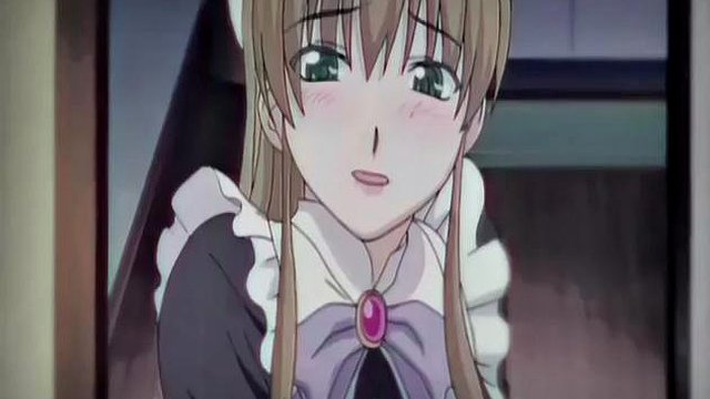 Japanisches Anime-Dienstmädchen beim Masturbieren erwischt