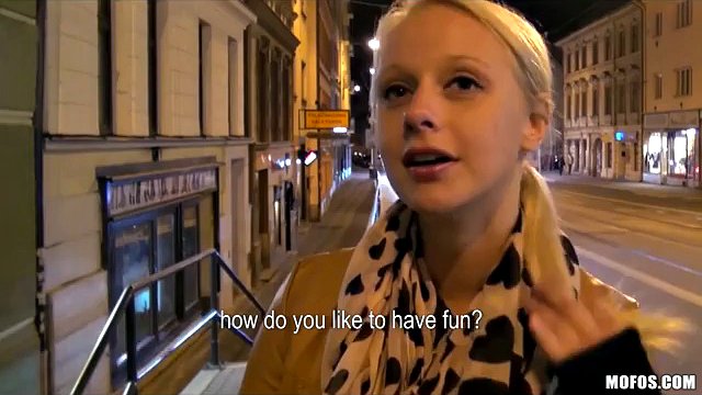 slurping blonde czech student pays for sex in public