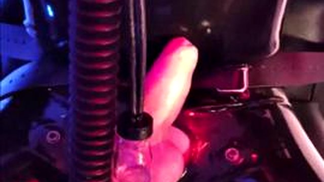 Edging, cum control, electro for the tied rubber man