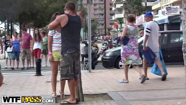 Fantastic pickup sex video with group action