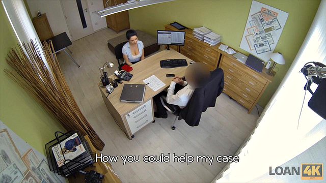 Brunette Alex Black Fucked by Agent to Secure Loan