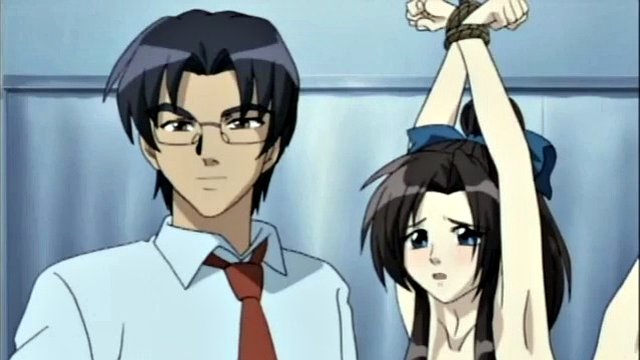 tied hentai slut gets railed