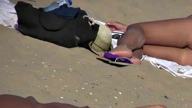 Seksi Naturist Çiftler Plaj Röntgenci Gizli Web Kamerası HD Film
