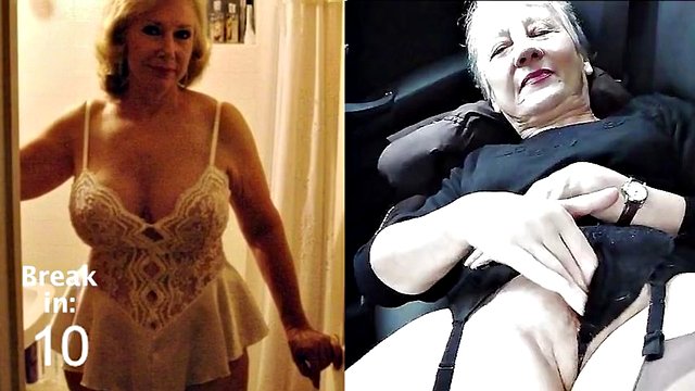 Grandma's huge tits jerk off to the beat challenge #4