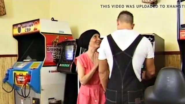 Muscular guy fucks ugly granny