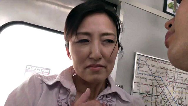 Married woman train-touched fifty mother: Blowjob, Milf & Brunette Porn