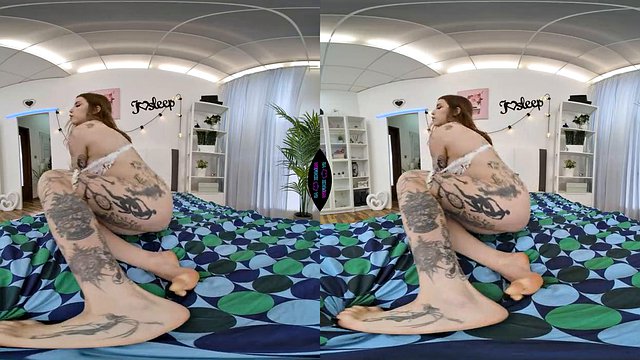 Tattooed Tiny Tit Petite Eden Ivy Solo POV Masturbation
