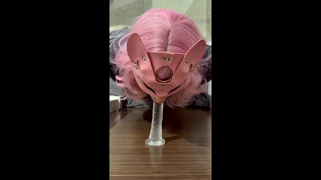 Sissy sucks and fucks sloppy dick
