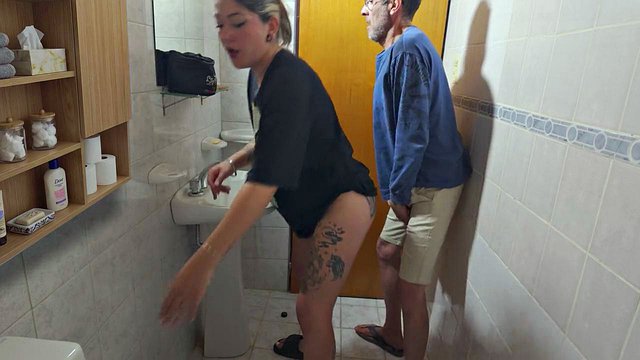 LadyRoma Caught by Wife Ass-Licking Brother's Wife in Shower