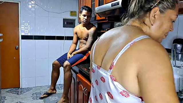 convincing my horny stepmom is very easy, she loves my cock