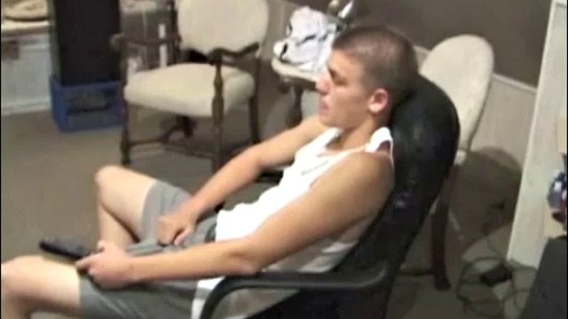 Young Lance looks very inviting and sexy, as he stares at the camera while massaging his hard cock. We enjoy a nice show of long strokes from this naked boy, before he blows his load on a chair.