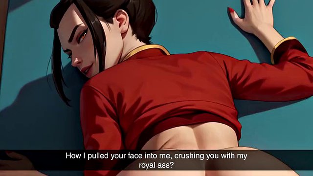Azula z vás dělá svého sexuálního otroka (Avatar) (ponížení, popírání, mnohonásobné orgasmy, nohy, jízda na koni, smetánka, anální)
