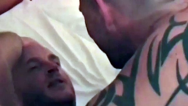 Euro jocks group breeding with muscled DILFs after bj