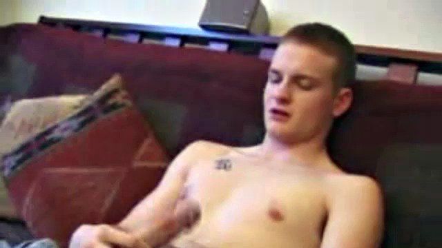 After working a boner through his pants, Lex Python strips down and strokes his cock in a porn video. He oils up his asshole and fingers it before inserting a jelly probe. Lex wrestles in several positions, before bust the nut.