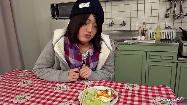 Japanese Virgin Step-Sister seduce Boy to learn how to Suck and Blow his Cock and swallow